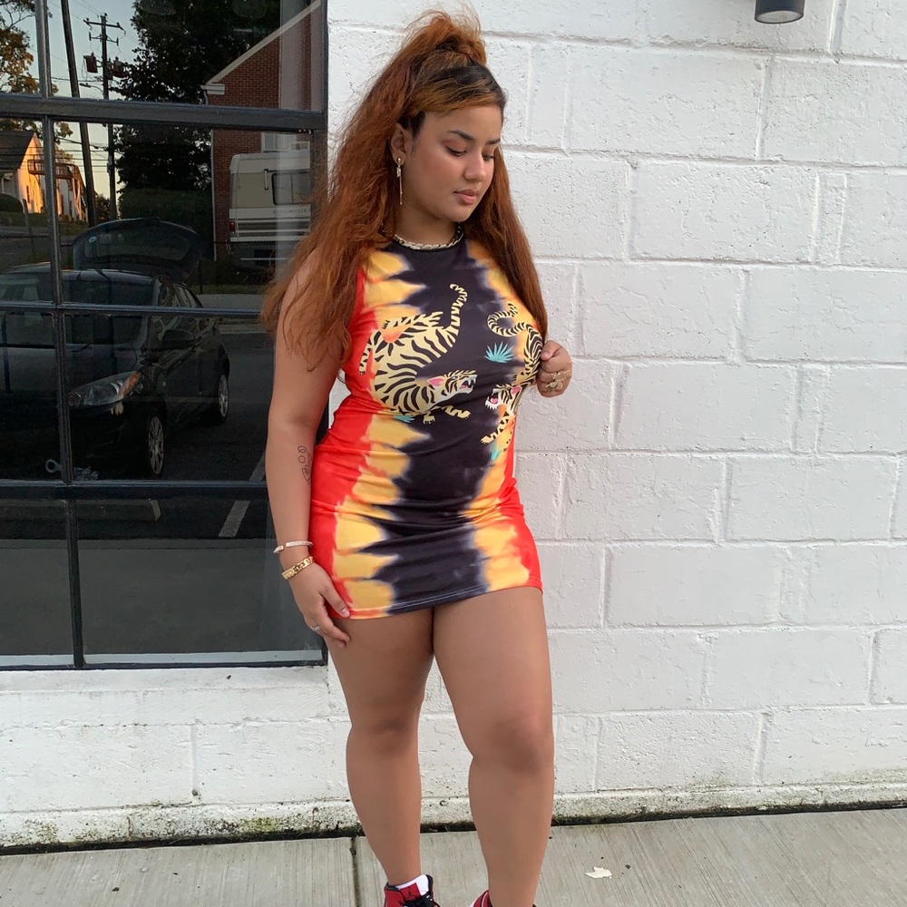 Tiger Tie-Dye Dress